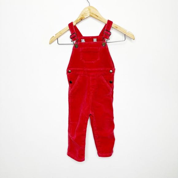 HANNA ANDERSSON Red Corduroy Overalls - 2T 80 cm - Picture 5 of 5